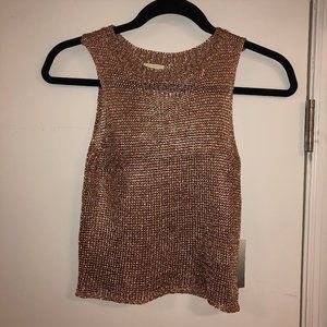 O & O MESH TOP - ROSE GOLD